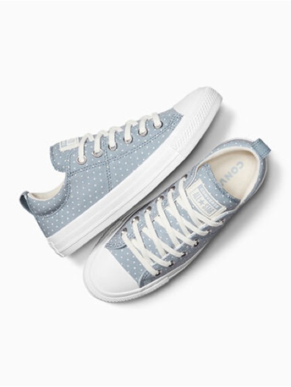 Converse Chuck Taylor All Stars Madison Polka Dot Low Top Sneaker Blue‎ Sz 9.5 - Picture 3 of 10